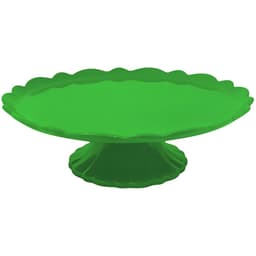 Boleira, Prato para Bolo, Ceramica com Pé, Ceraflame Verde