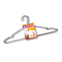 Cabide Cromado - Kit com 3 Cabides para Roupas em Aço Cromado com Cava