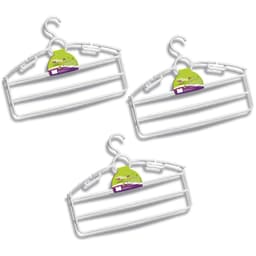 Cabides de Plastico para Calças 03 Divisões - Kit com 03 Peças