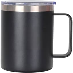CanecaTérmica Aço Inox 360ml - Copo Térmico Preto P/ Cerveja e Café