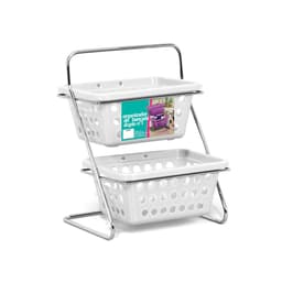 Cesto Organizador Carisma para Bancada Duplo Plastico Pequeno
