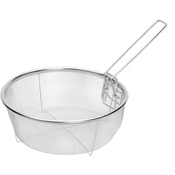 Cesto para Fritura Redondo em Inox para Fritar Batata e Salgados