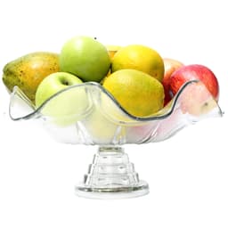 Fruteira De Mesa em Vidro com Pé - Estilo Romano