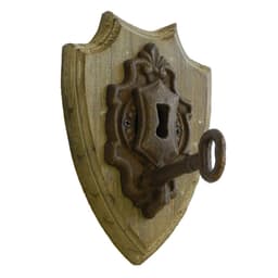 Gancho de Parede Carisma, Cabideiro Retro em Ferro e Madeira