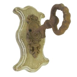 Gancho de Parede Madeira e Ferro Decorativo Vintage - Carisma