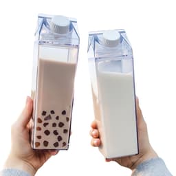 Garrafa Transparente Acrílica - 450ml - Com Trava Anti-Vazamento e Adesivo