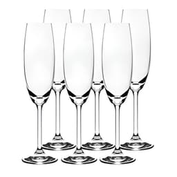 Jogo 6 Taças 220 ml Champanhe Espumante Cristal Ecológico-Premium- Gastro