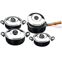 Jogo de Panelas Esmaltadas com 4 Panelas com Tampas 01 Cesto