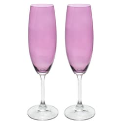 Kit com 2 Taças para Champanhe Lilas em cristal 220ml
