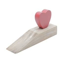 Peso de Porta Carisma em Madeira Modelo Coração