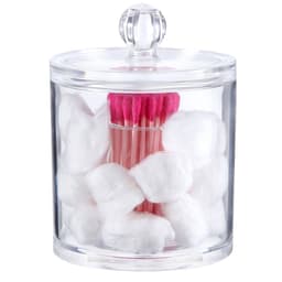 Porta Cotonete E Algodão Em Acrílico Transparente