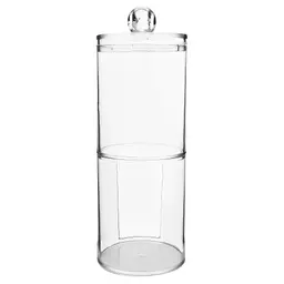 Porta Cotonete e Algodão Disco Redondo em Acrílico para Organização