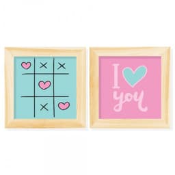 Poster, Kit com 2 Quadros para Parede Jogo do Amor