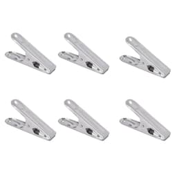 Prendedor De Embalagem Com 06 Peças Em Inox