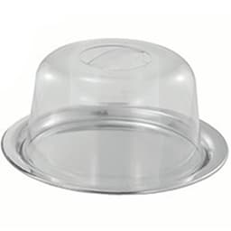 Queijeira Com Tampa Acrílica Transparente e Bandeja em Inox 21cm