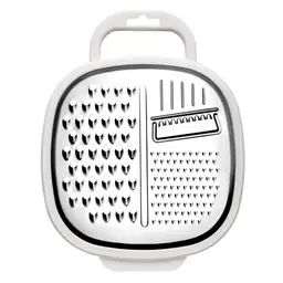 Ralador de Legumes e Alimentos em Inox com Pote Plastico - Branco