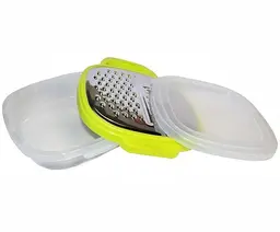 Ralador de Legumes e Alimentos em Inox com Pote Plastico