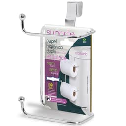 Suporte / Porta Papel Higiênico para Caixa de Descarga Duplo
