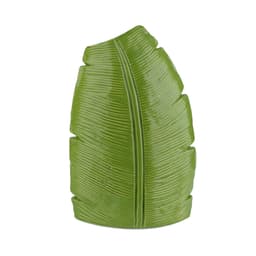 Vaso Medio Ceramica Folha de Banana Verde - Lojas Carisma