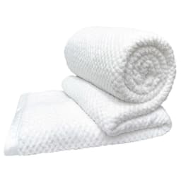 Cobertor Queen Popcorn Manta Flannel Extra Macia - Branco