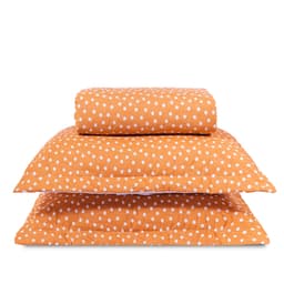 Cobre Leito Casal Padrão Classic Estampado 160 Fios 3 Peças - Poa Terracota