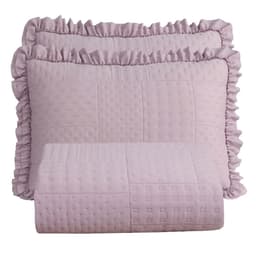 Colcha King Malvinni Micropercal 300 Fios 3 Peças - Malva
