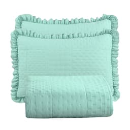 Colcha King Malvinni Micropercal 300 Fios 3 Peças - Verde Menta