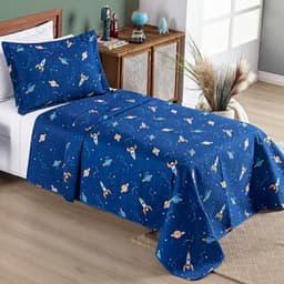 Colcha Solteiro Bouti Kids Dupla Face Estampado 2 Peças - Galaxia