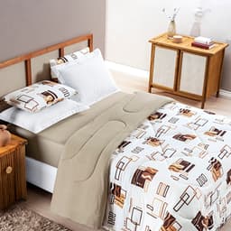 Edredom King Dupla Face Quality Malha 100% Algodão 1 Peça - Avela