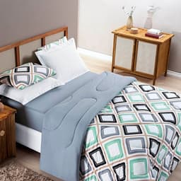 Edredom King Dupla Face Quality Malha 100% Algodão 1 Peça - Harmony