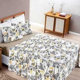 Jogo de Lençol Casal Padrão Quality Malha 100% Algodão Estampado 4 Peças - Blossom
