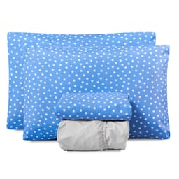 Jogo de Lençol King Classic Estampado 160 Fios 4 Peças - Poa Azul
