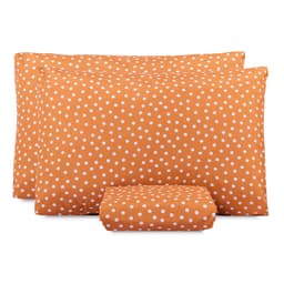 Jogo de Lençol Queen Classic Estampado 160 Fios 3 Peças - Poa Terracota