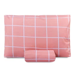 Jogo de Lençol Solteiro Classic Estampado 160 Fios 2 Peças - Grid Rose
