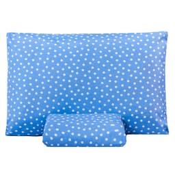 Jogo de Lençol Solteiro Classic Estampado 160 Fios 2 Peças - Poa Azul