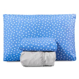 Jogo de Lençol Solteiro Classic Estampado 160 Fios 3 Peças - Poa Azul