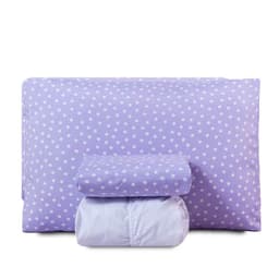 Jogo de Lençol Solteiro Classic Estampado 160 Fios 3 Peças - Poa Lilas