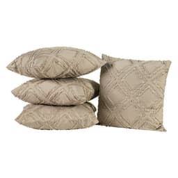 Kit 04 Almofadas Cheias Aveline 45cm x 45cm - Caqui