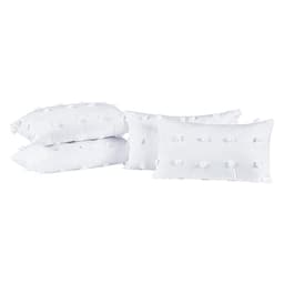 Kit 04 Almofadas Cheias Poppy 60cm x 30cm - Branco