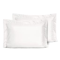 Kit 2 Fronhas Slim com 3 Abas 50cm x 70cm Micropercal 200 Fios - Branco