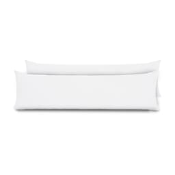Kit 2 Fronhas para Travesseiro de Corpo Slim 1,50cm x 50cm - Branco