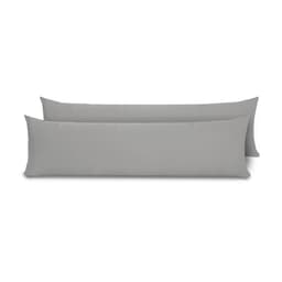Kit 2 Fronhas para Travesseiro de Corpo Slim 1,50cm x 50cm - Cinza