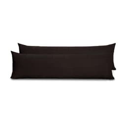Kit 2 Fronhas para Travesseiro de Corpo Slim 1,50cm x 50cm - Preto