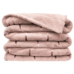 Manta Cobertor Queen Roma Flannel Ultrasoft - Rose