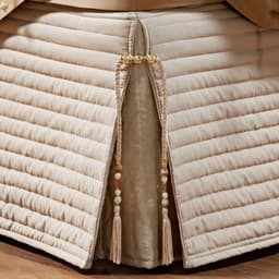 Saia Para Cama Box Casal Padrão Dual 1 Peça Matelada - Bege