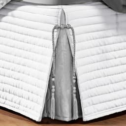 Saia Para Cama Box Casal Padrão Dual 1 Peça Matelada - Branco