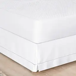 Saia Para Cama Box King Ponto Palito 1 Peça - Branco