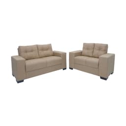 Conjunto de Sofás 2 e 3 Lugares Linho Barcelona Bege