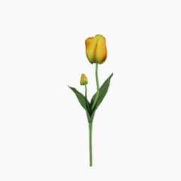 Flor Artificial Tulipa Amarela e Laranja