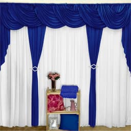 Cortina Idealle para Varão em Malha 3,00m x 2,60m Sala Quarto Top - Azul